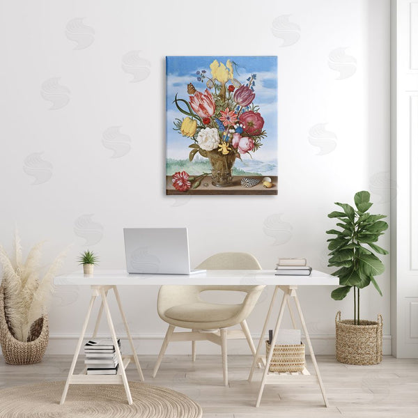 Stupell Industries One1000paintings | Bouquet Of Flowers On Edge Classic Ambrosius Bosschaert Painting Wall Art