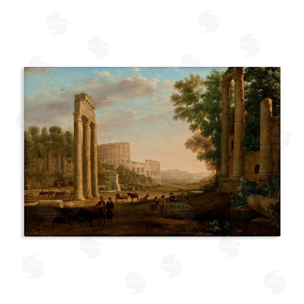 stupell industries one1000paintings | Classic Claud Ruins of Roman Forum Wall Art