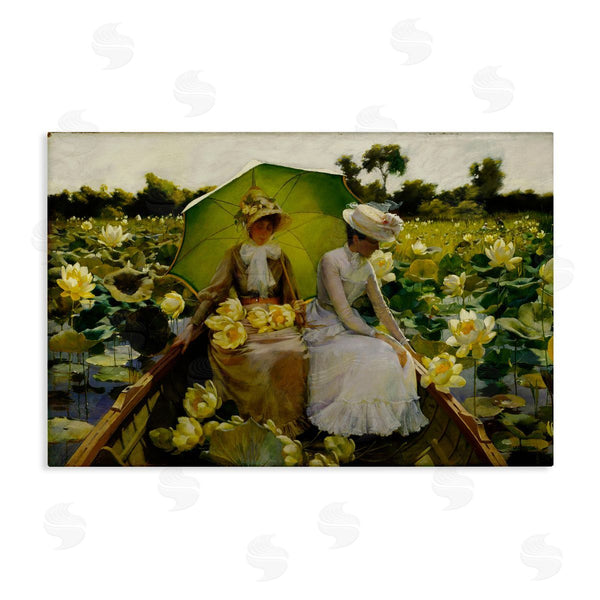 stupell industries one1000paintings | Classic Lotus Lilies Portrait Wall Art