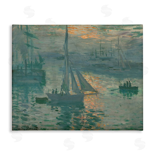 stupell industries one1000paintings | Classic Monet Marine Sunrise Wall Art
