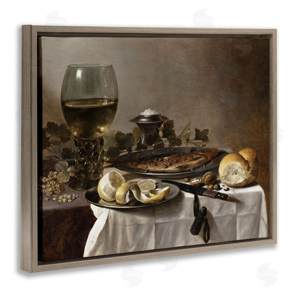 Stupell Industries One1000paintings | Still Life With Herring Wine And Bread Pieter Claesz Painting Wall Art
