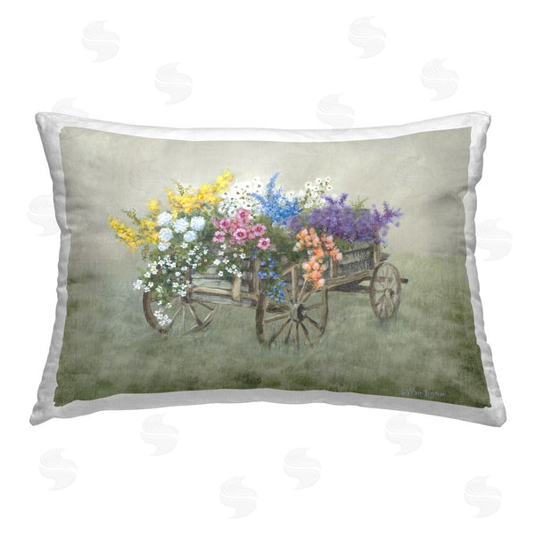 stupell industries Pam Britton | Wagon with Spring Blooms