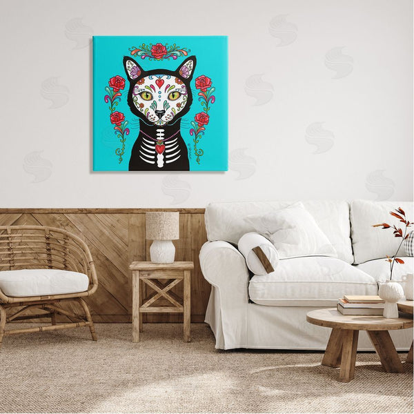Stupell Industries Pat Cockrell | Day Of Dead Cat Portrait Wall Art