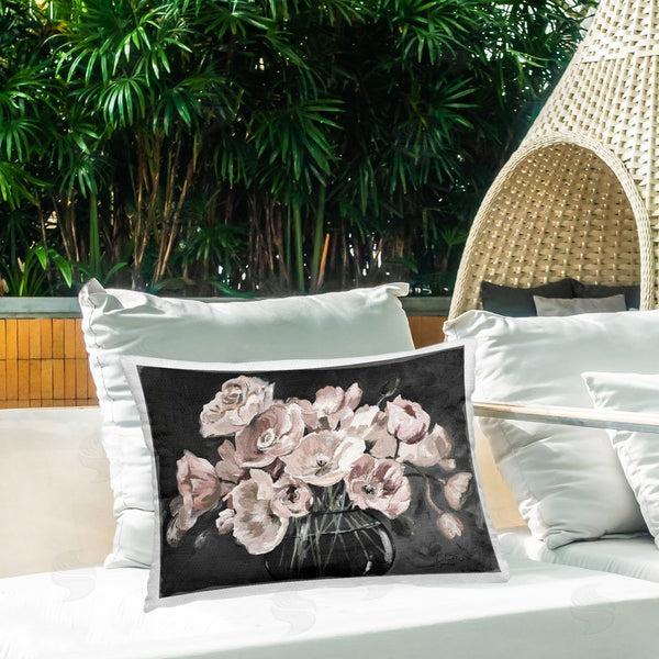 Stupell Industries Patricia Pinto | Dark Clear Vase Flowers Printed Throw Pillow