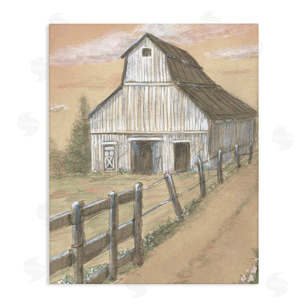 stupell industries Patti Bishop | Barn Fence Drawing Wall Art