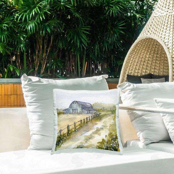 Stupell Industries Patti Bishop | Blue Barn Lane Throw Pillow
