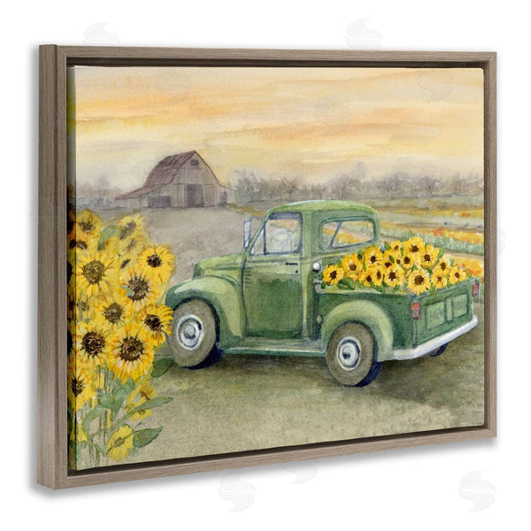 Stupell Industries Patti Bishop | Wild Sunflower Truck Harvest Wall Art