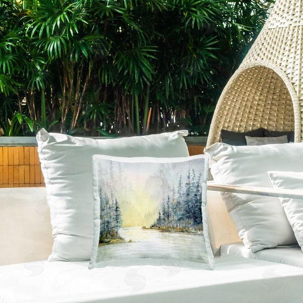 Stupell Industries Patti Bishop | Winter Woodland Scene Printed Throw Pillow
