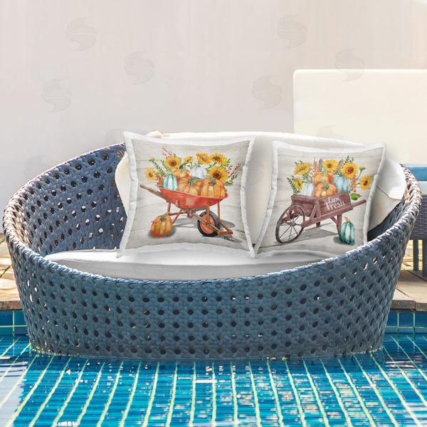 Stupell Industries Paul Brent | Fall Harvest Wagons Printed Throw Pillow Set