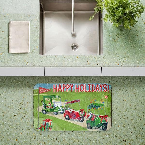 Stupell Industries Paul Brent | Holiday Golf Time Anti-Fatigue Mat