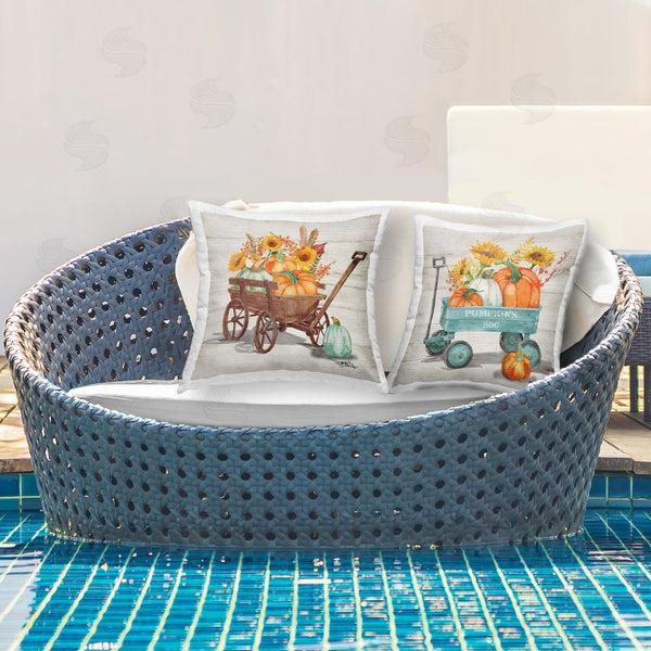 Stupell Industries Paul Brent | Rustic Harvest Wagons Printed Throw Pillow Set