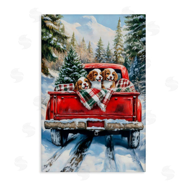 stupell industries Petal Prints Design | Christmas Truck Pups Trio Wall Art