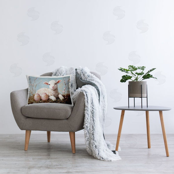 Stupell Industries Petal Prints Design | Easter Lamb And Easter Eggs Printed Throw Pillow
