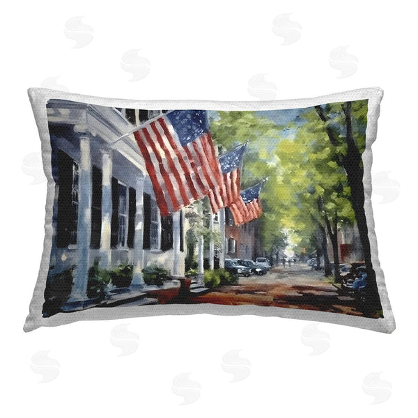 Stupell Industries Petal Prints Design | Flag Lined Building