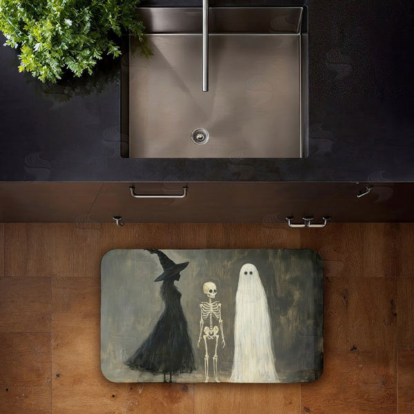Stupell Industries Petal Prints Design | Halloween Terror Trio Anti-Fatigue Mat