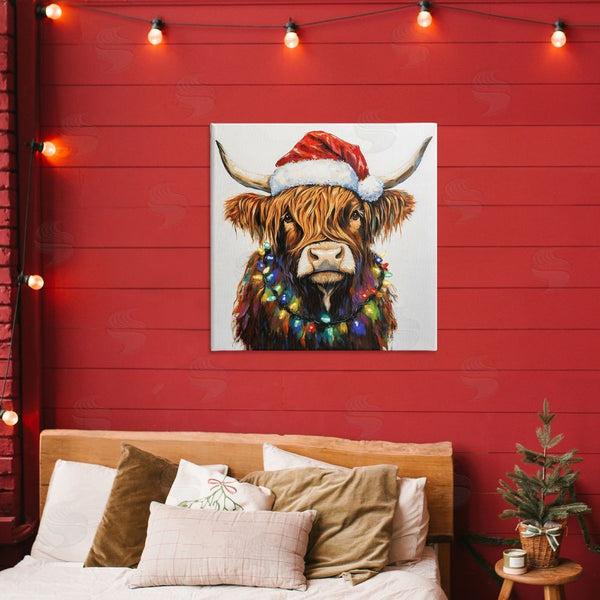 Stupell Industries Petal Prints Design | Holiday Lights Bedecked Highland Wall Art