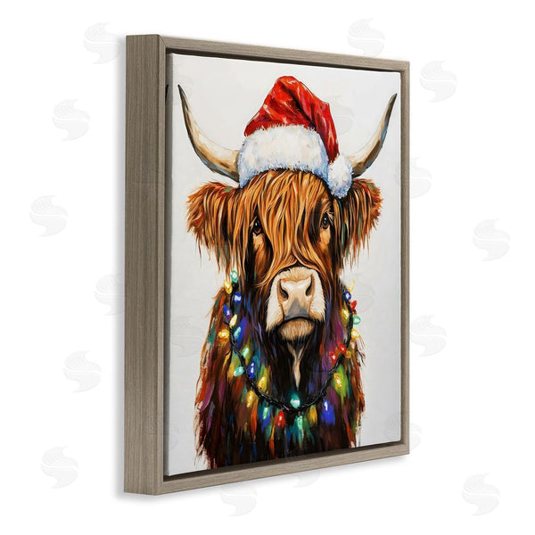 Stupell Industries Petal Prints Design | Holiday Lights Bedecked Highland Wall Art