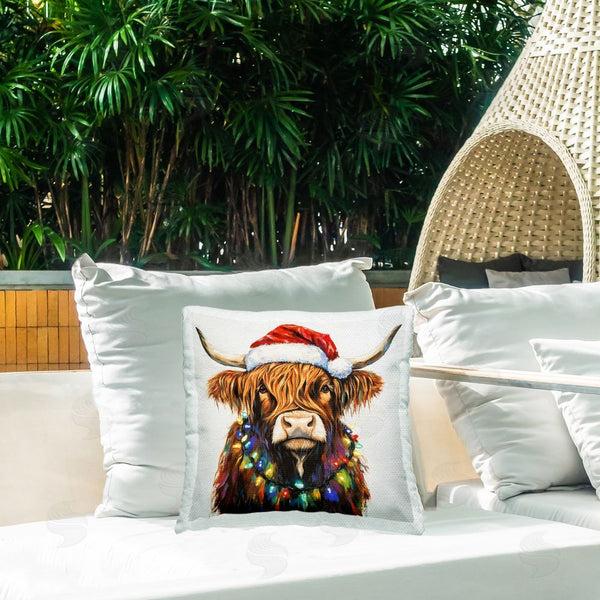Stupell Industries Petal Prints Design | Holiday Lights Bedecked Highland Printed Throw Pillow
