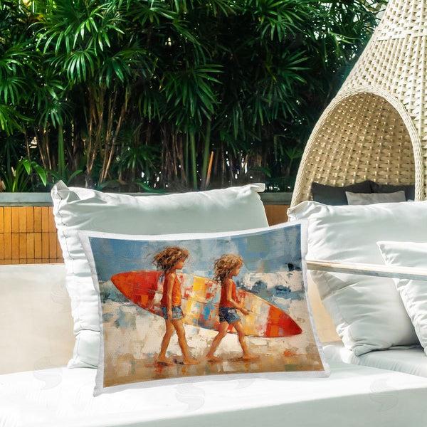 Stupell Industries Petal Prints Design | Kids With Surfboard