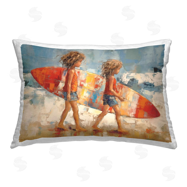 stupell industries Petal Prints Design | Kids with Surfboard