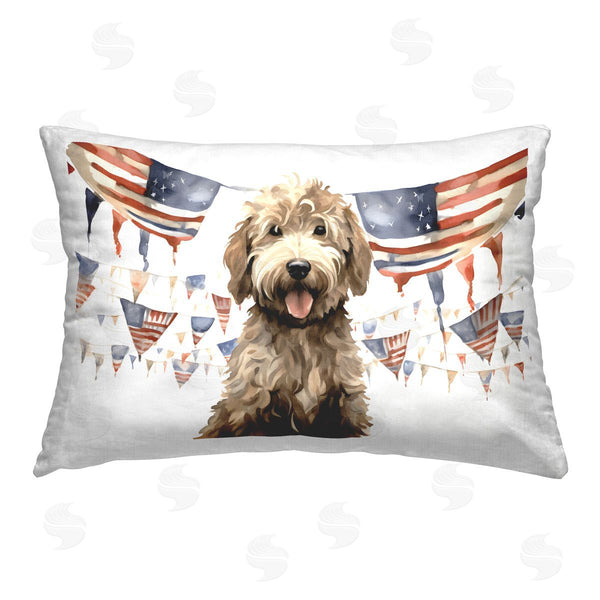 stupell industries Petal Prints Design | Patriotic Pup with Flags