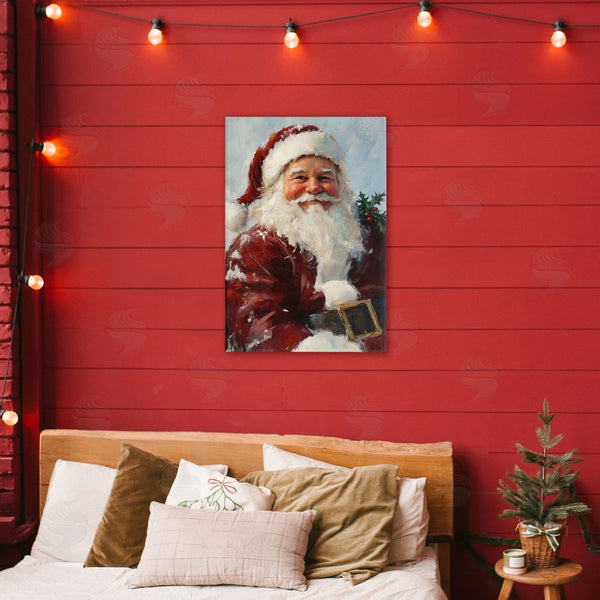 Stupell Industries Petal Prints Design | Rosy Cheeked Santa Smile Wall Art