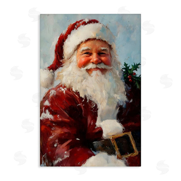 stupell industries Petal Prints Design | Rosy Cheeked Santa Smile Wall Art