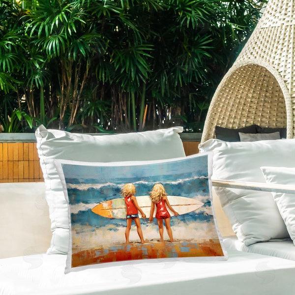 Stupell Industries Petal Prints Design | Siblings With Surfboard