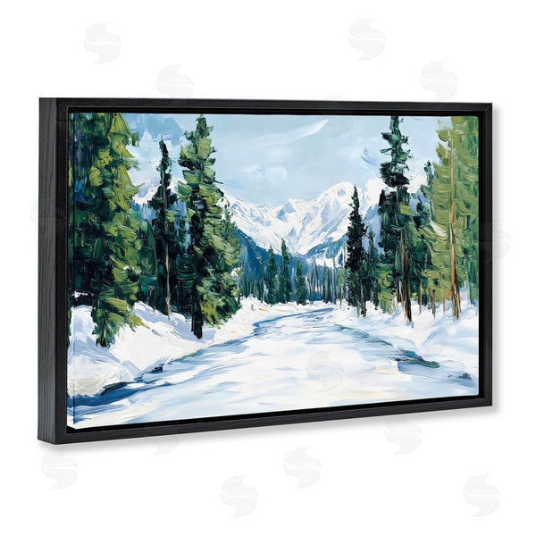 Stupell Industries Petal Prints Design | Snowy Tall Tree Pass Wall Art