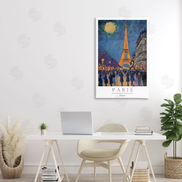 Stupell Industries Petal Prints Design | Vintage Paris Streets Night Wall Art