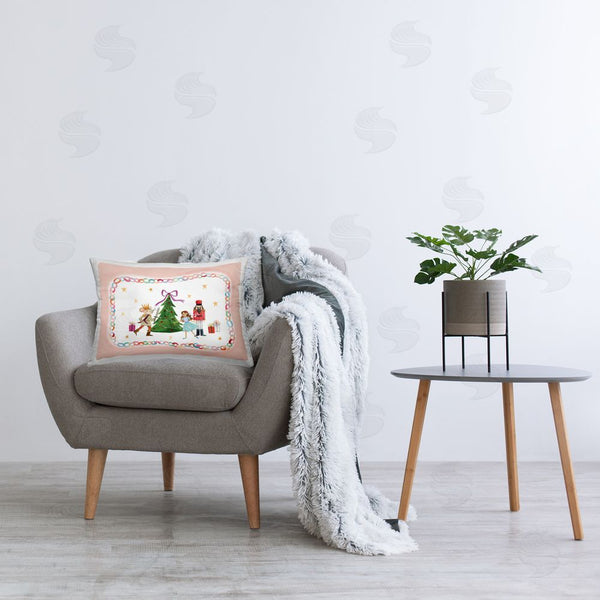 Stupell Industries Rachel Nieman | Festive Characters & Christmas Tree Printed Throw Pillow