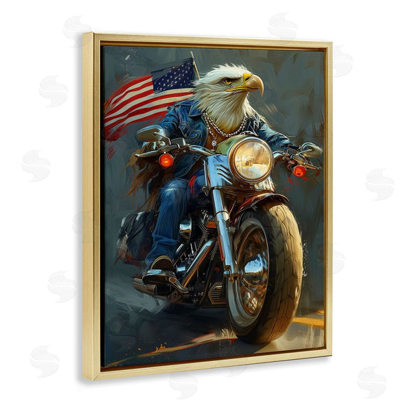 Stupell Industries Ray Heere | Patriotic Eagle Motorcycle