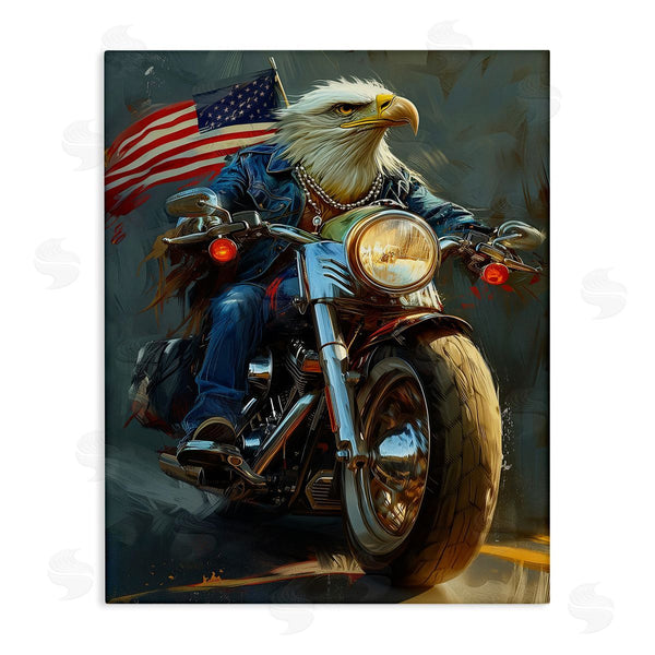 stupell industries Ray Heere | Patriotic Eagle Motorcycle