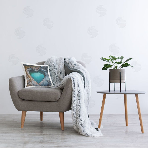 Stupell Industries RB | Heart Shaped Natural Pool Printed Throw Pillow