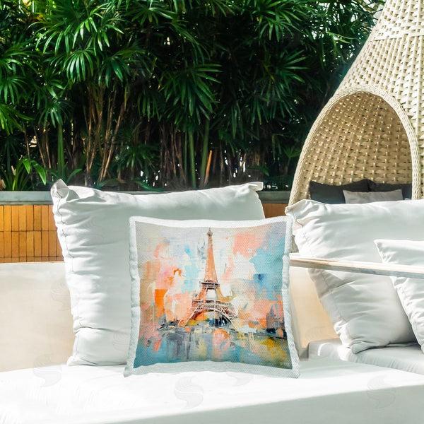 Stupell Industries RB | Pastel Eiffel Tower Printed Throw Pillow