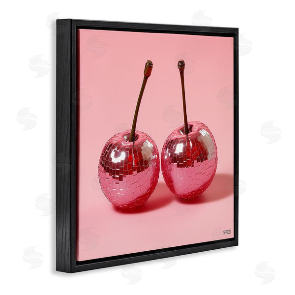Stupell Industries RB | Reflective Cherries On Pink Wall Art