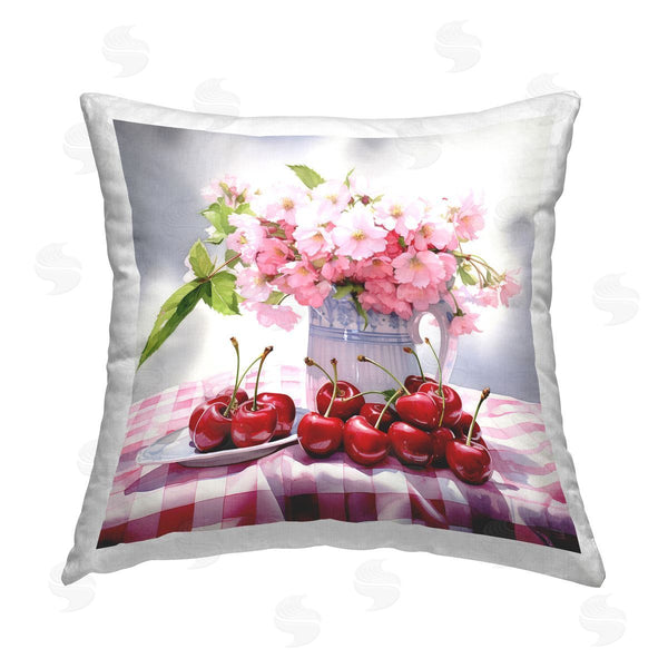 stupell industries RB | Spring Cherries & Bouquet Printed Throw Pillow