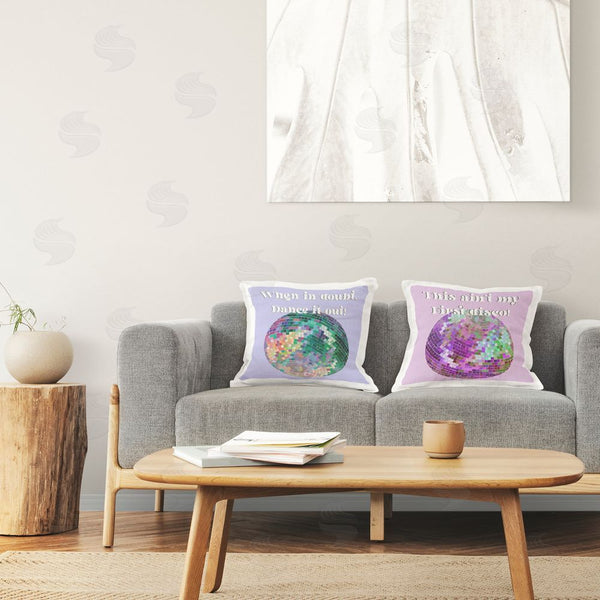 Stupell Industries Regina Moore | Fun Disco Phrases Printed Throw Pillow Set