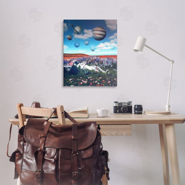 Stupell Industries Reinders | Astronaut & Overhead Planets Wall Art