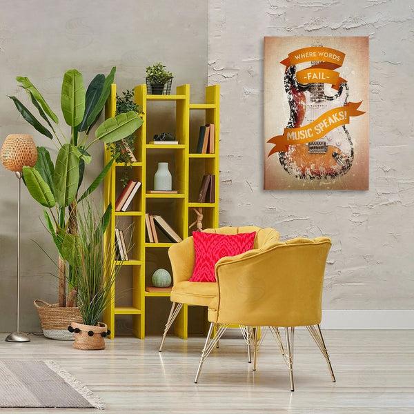 Stupell Industries Reinders | Inspirational Music Speaks Wall Art