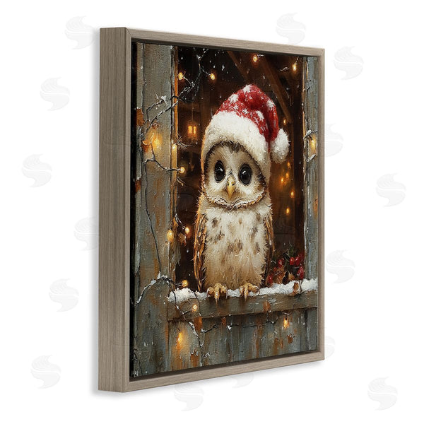Stupell Industries Riley B | Festive Owl With Holiday Lights