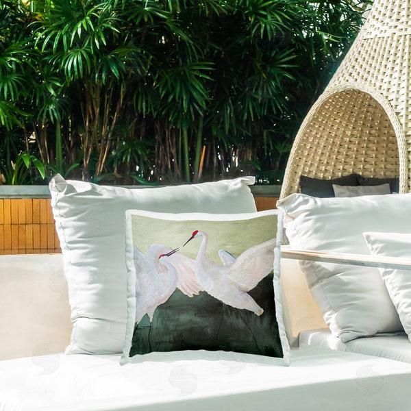 Stupell Industries Robin Maria | White Sandhill Cranes Throw Pillow