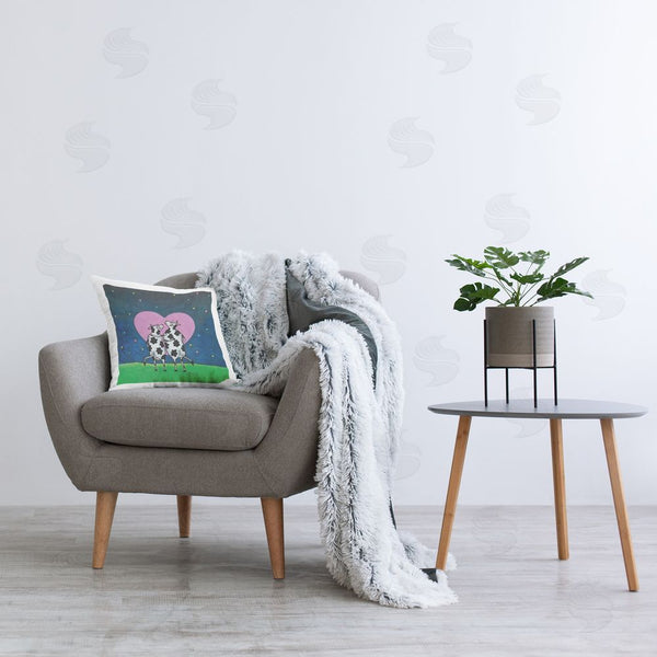 Stupell Industries Roger Straub | Loving Significant Udder Printed Throw Pillow