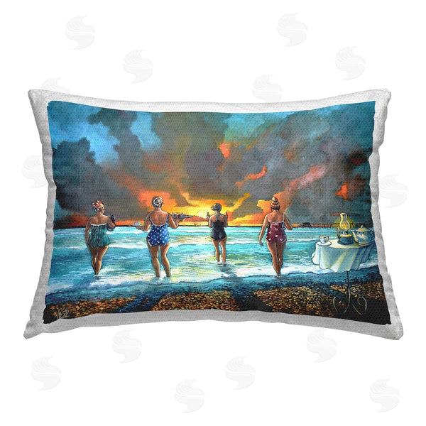 Stupell Industries Ronald West | Elegant Ladies On Beach