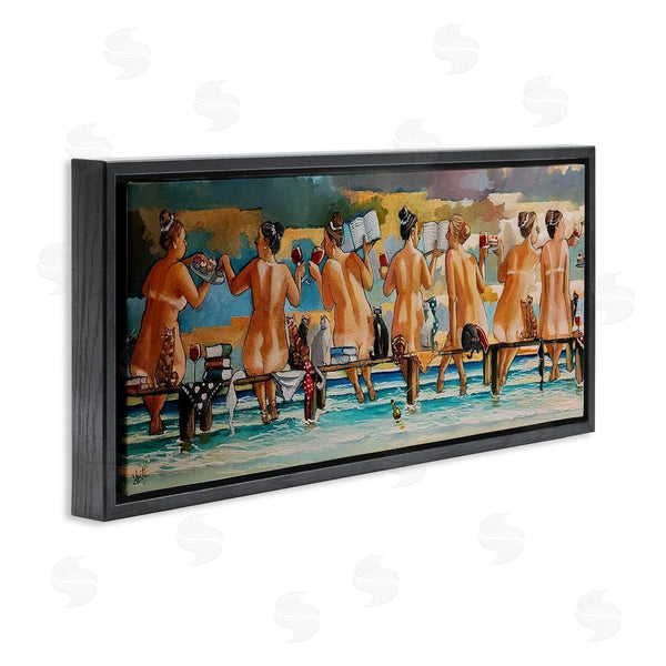 Stupell Industries Ronald West | Wine Books And Cats Jetty Wall Art