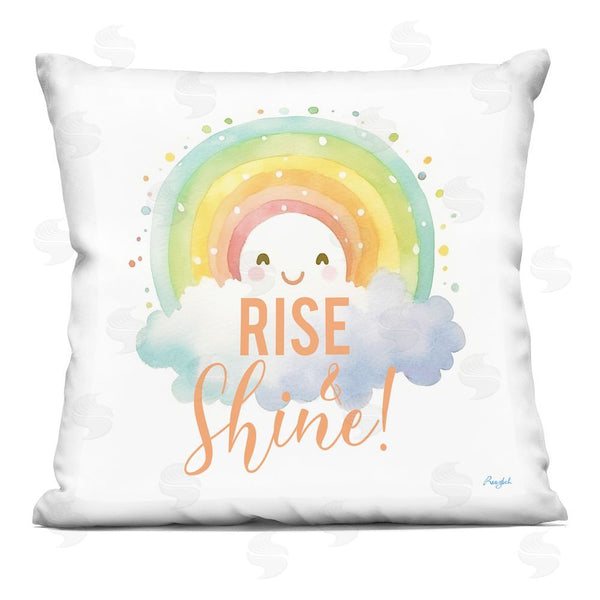 stupell industries Roozbeh | Rise Shine Happy Rainbow Throw Pillow