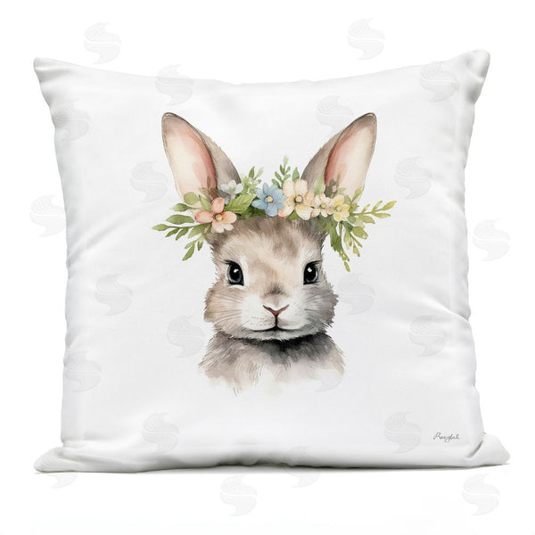 Stupell Industries Roozbeh | Woodland Rabbit Flower Crown Throw Pillow