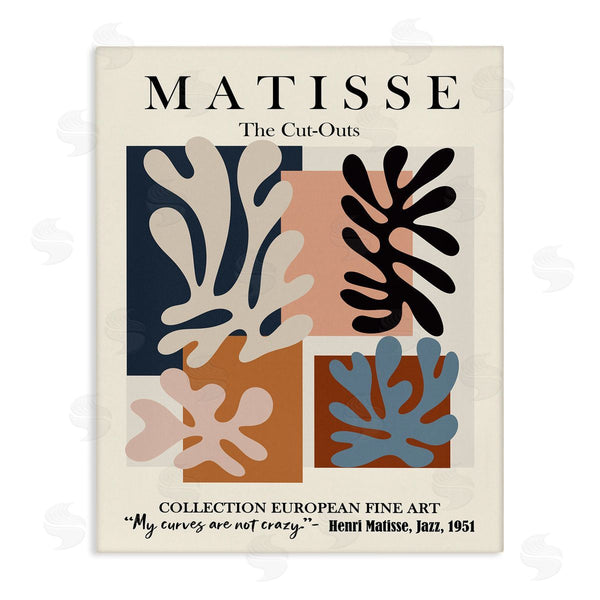 stupell industries Ros Ruseva | Matisse Traditional Jazz Abstract Cut Out Forms Wall Art