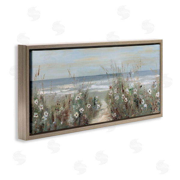 Stupell Industries Sally Swatland | Wildflower Coastline Beach Path