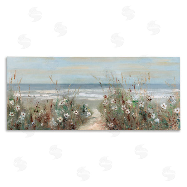stupell industries Sally Swatland | Wildflower Coastline Beach Path